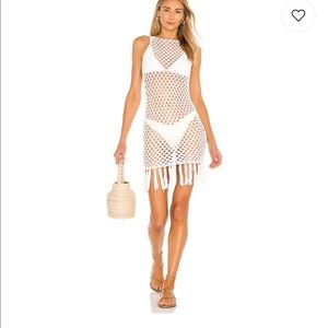 REVOLVE Bri Crochet Mini Dress in White